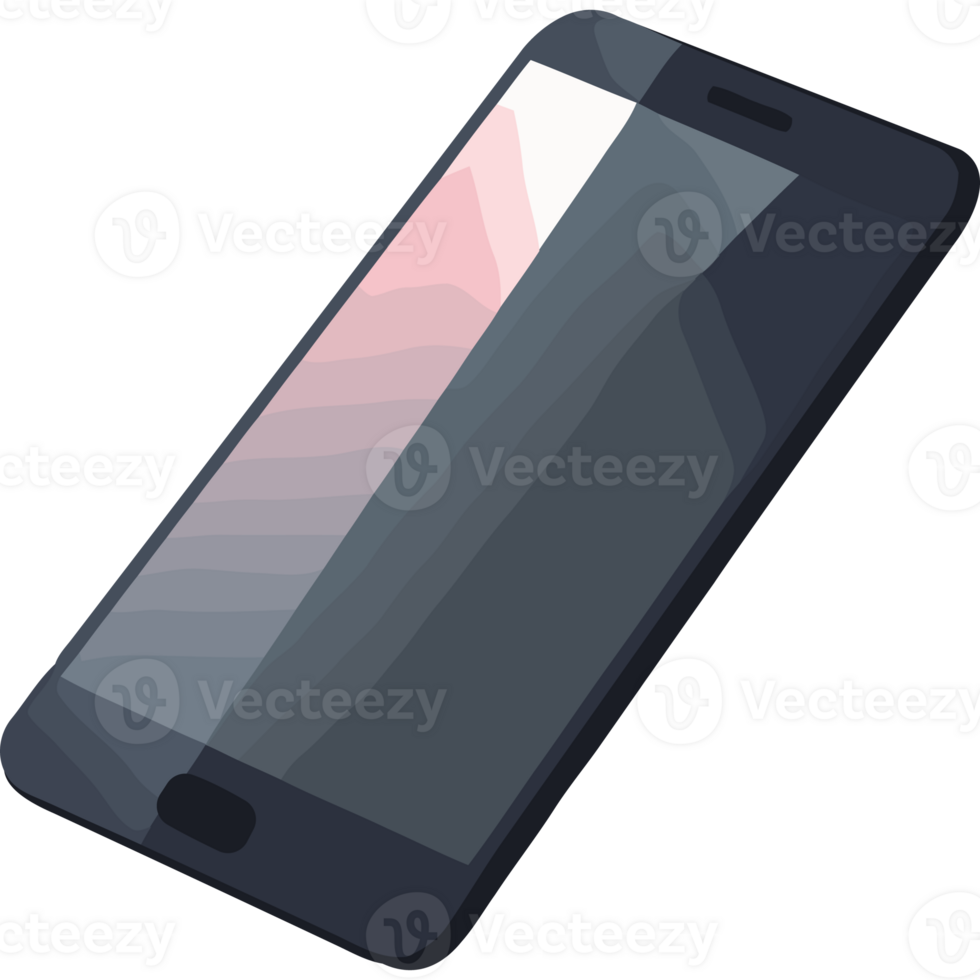 A smartphone with a screen that is black png