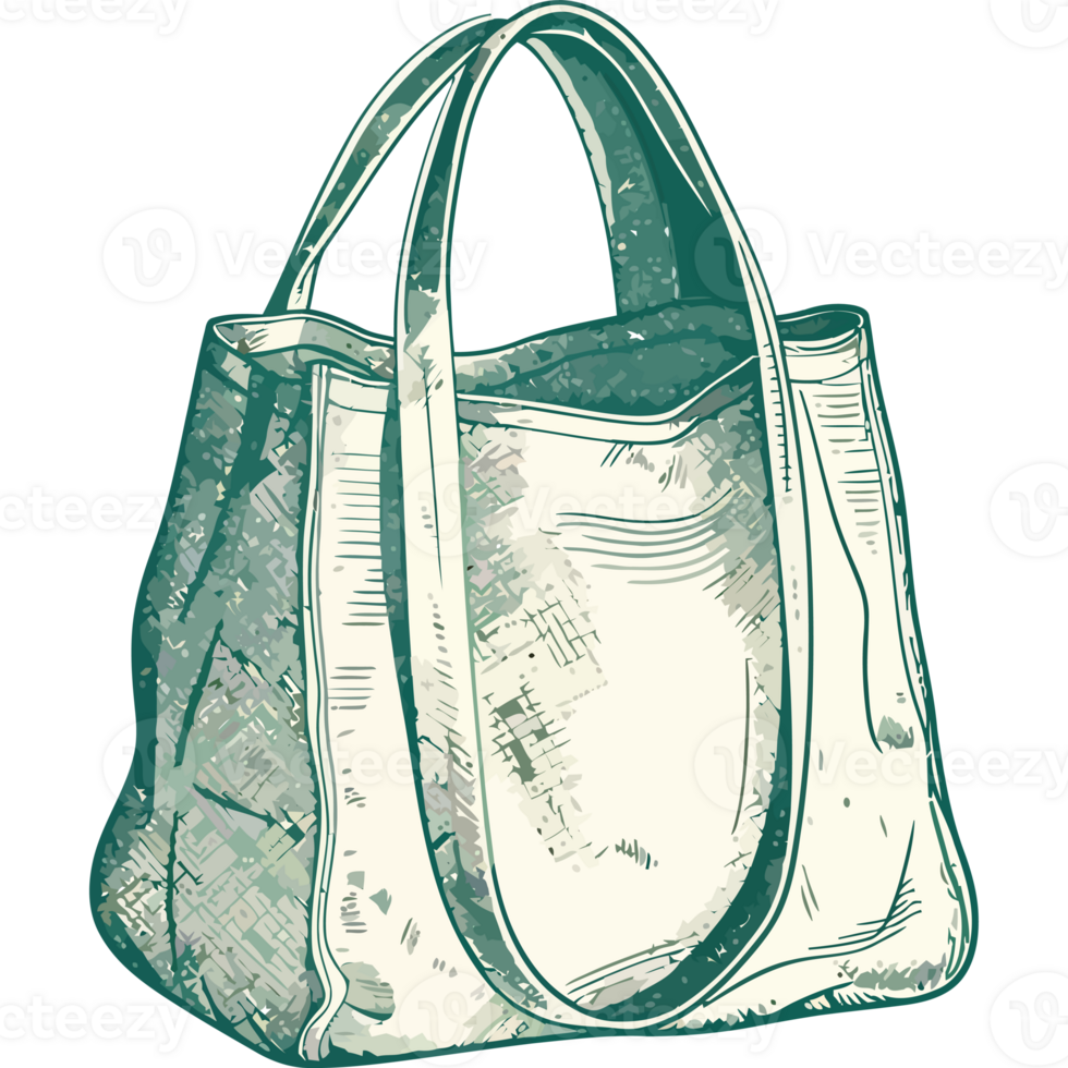A drawing of a white bag on a black background png