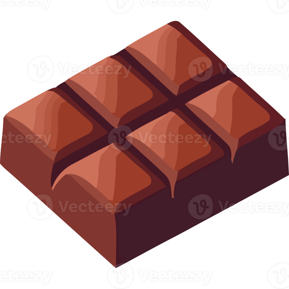 A chocolate bar is shown on a black background png