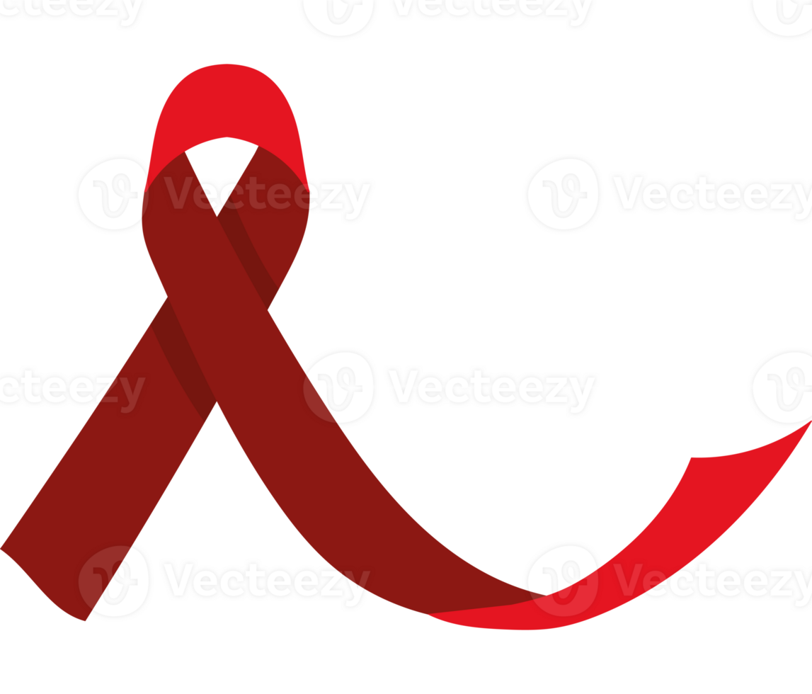 Red ribbon with a black background png