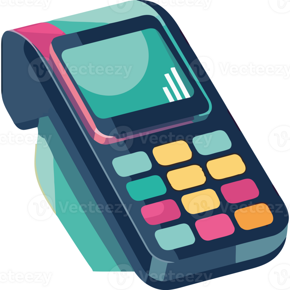A colorful mobile phone on a black background png