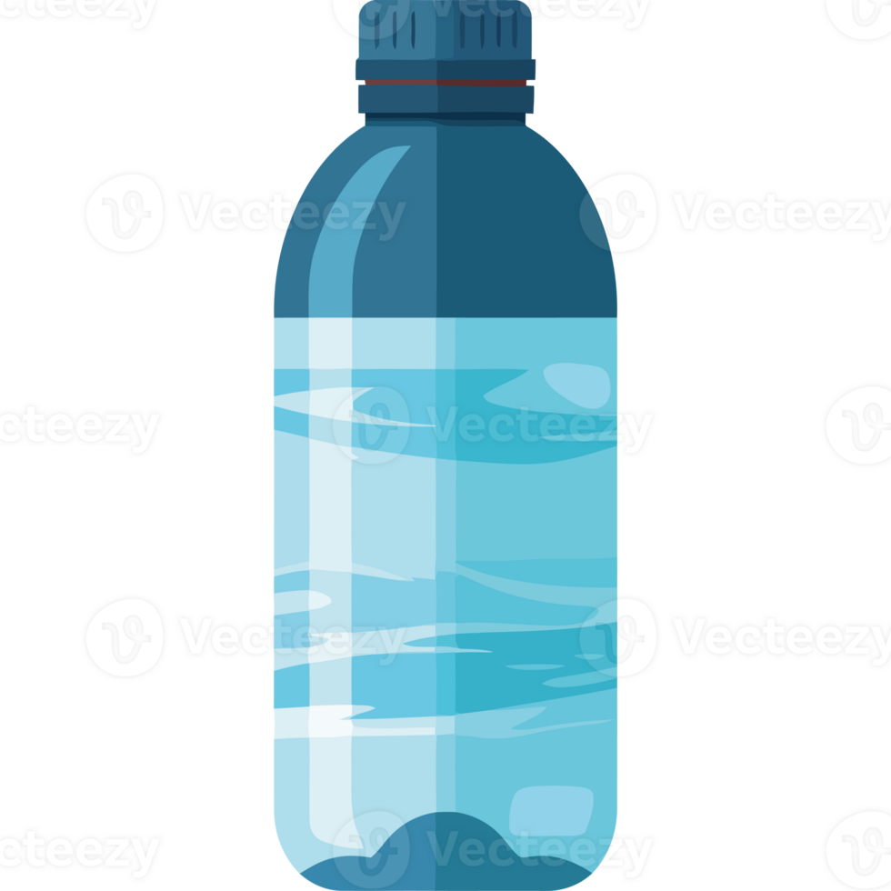 A bottle of water is shown on a black background png