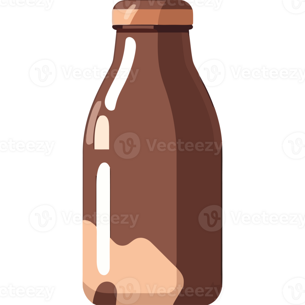 A bottle of milk is shown on a black background png