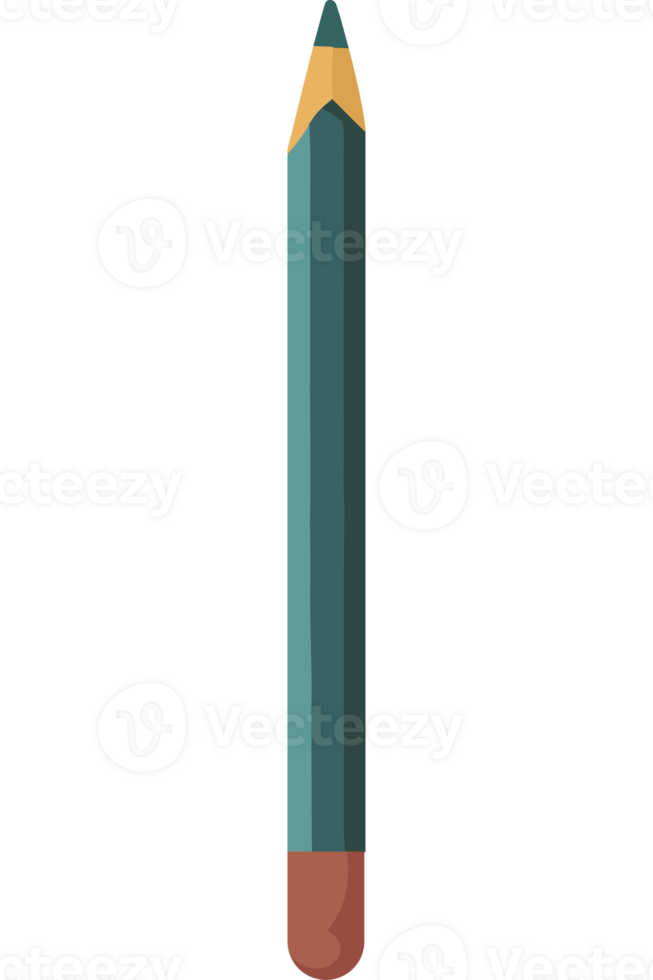 A pencil with a long handle on a black background png