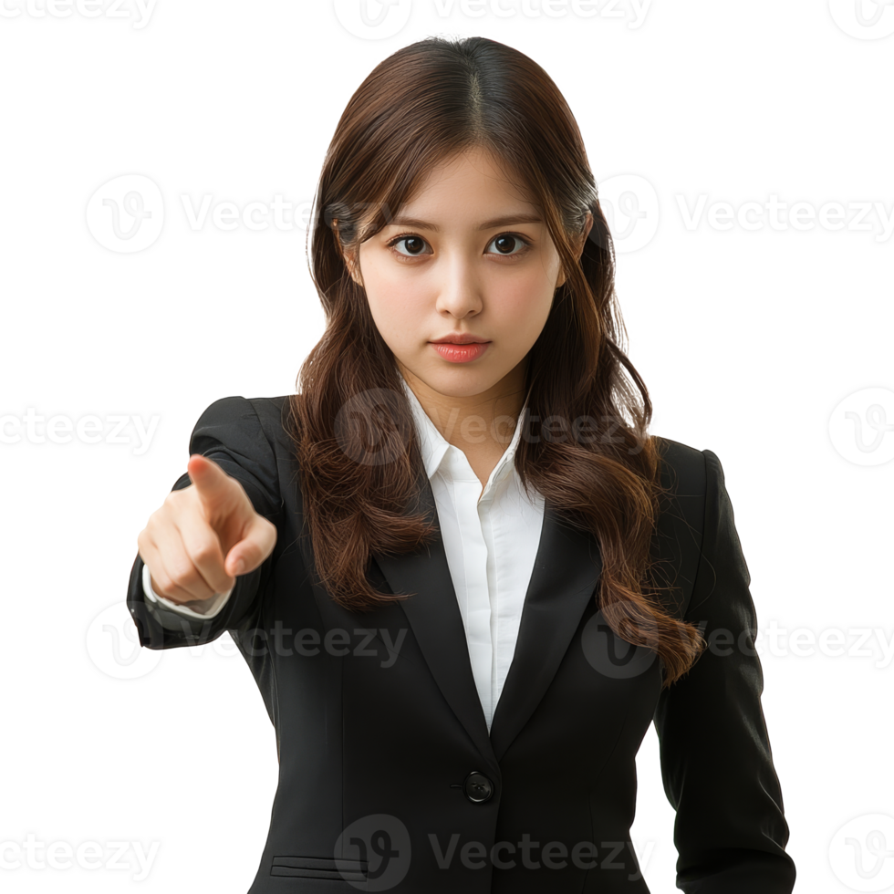 Confident businesswoman in a meeting, cut out transparent png