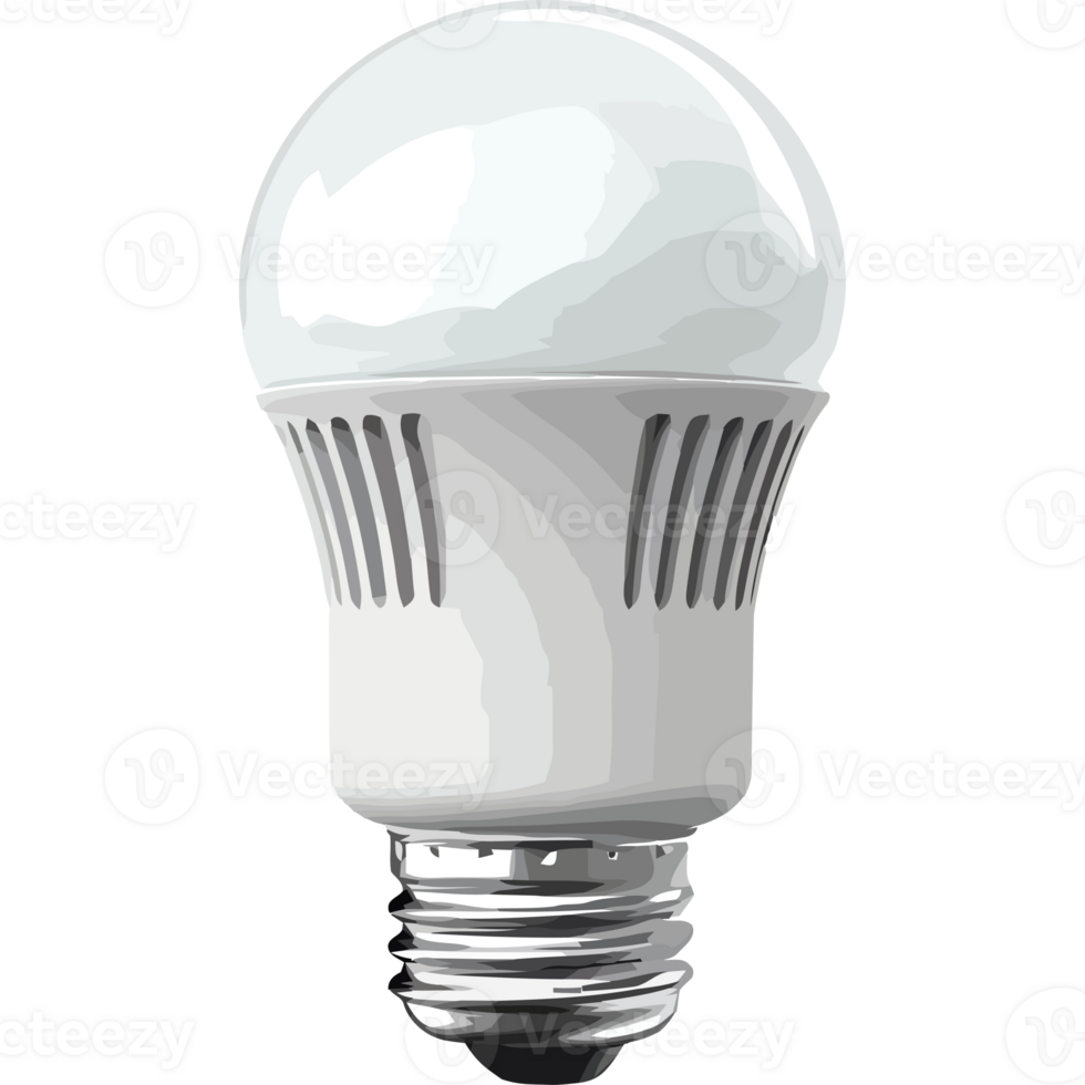 A light bulb is shown on a black background png