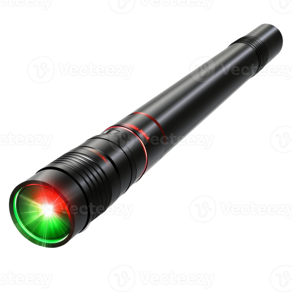 Multi-color laser pointer for presentations, cut out transparent png