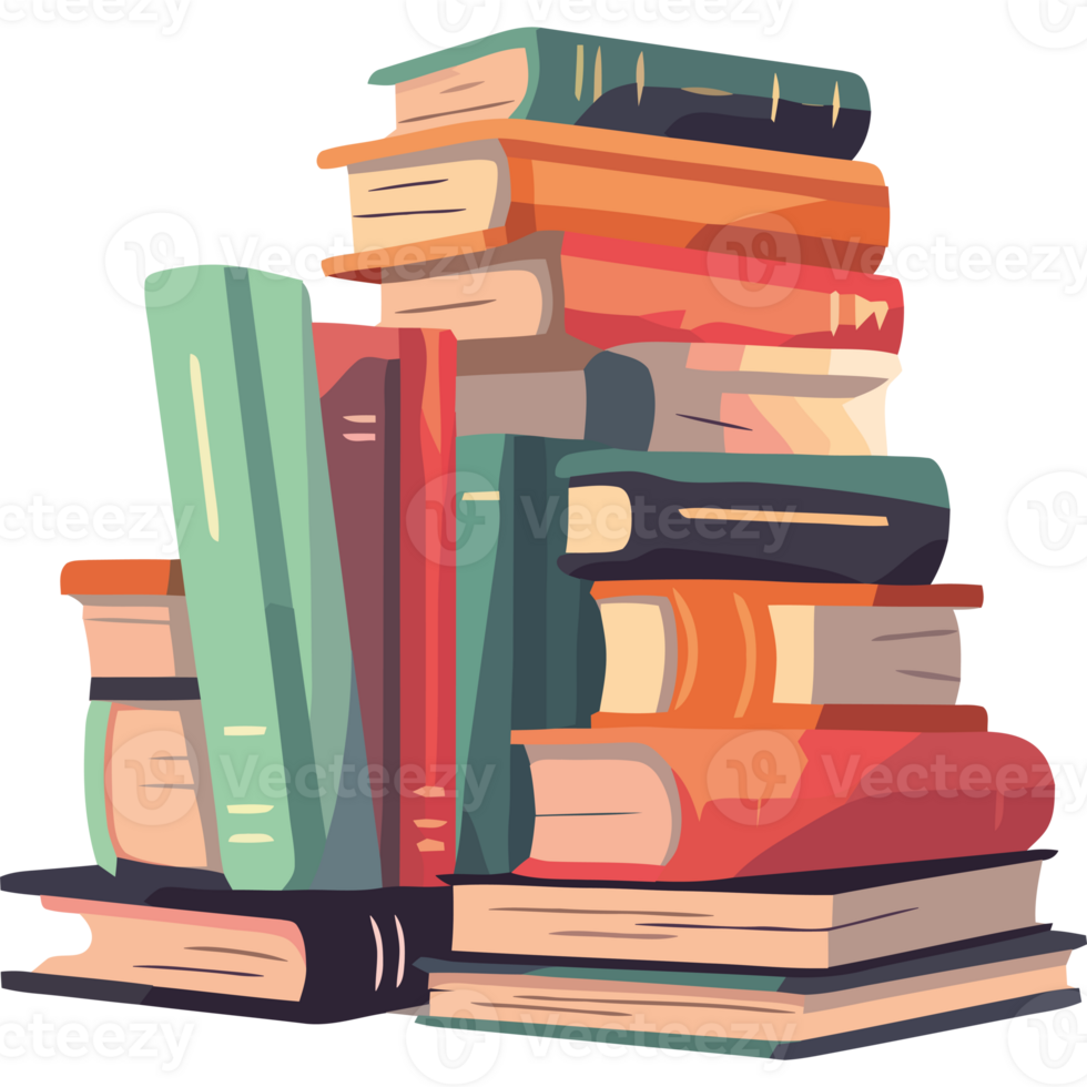 A stack of books on a black background png