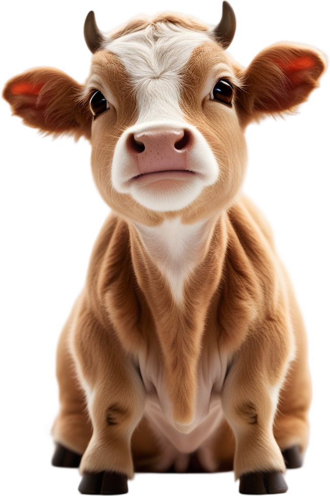 Precious Farm Baby, Cute Calf Artwork. . png