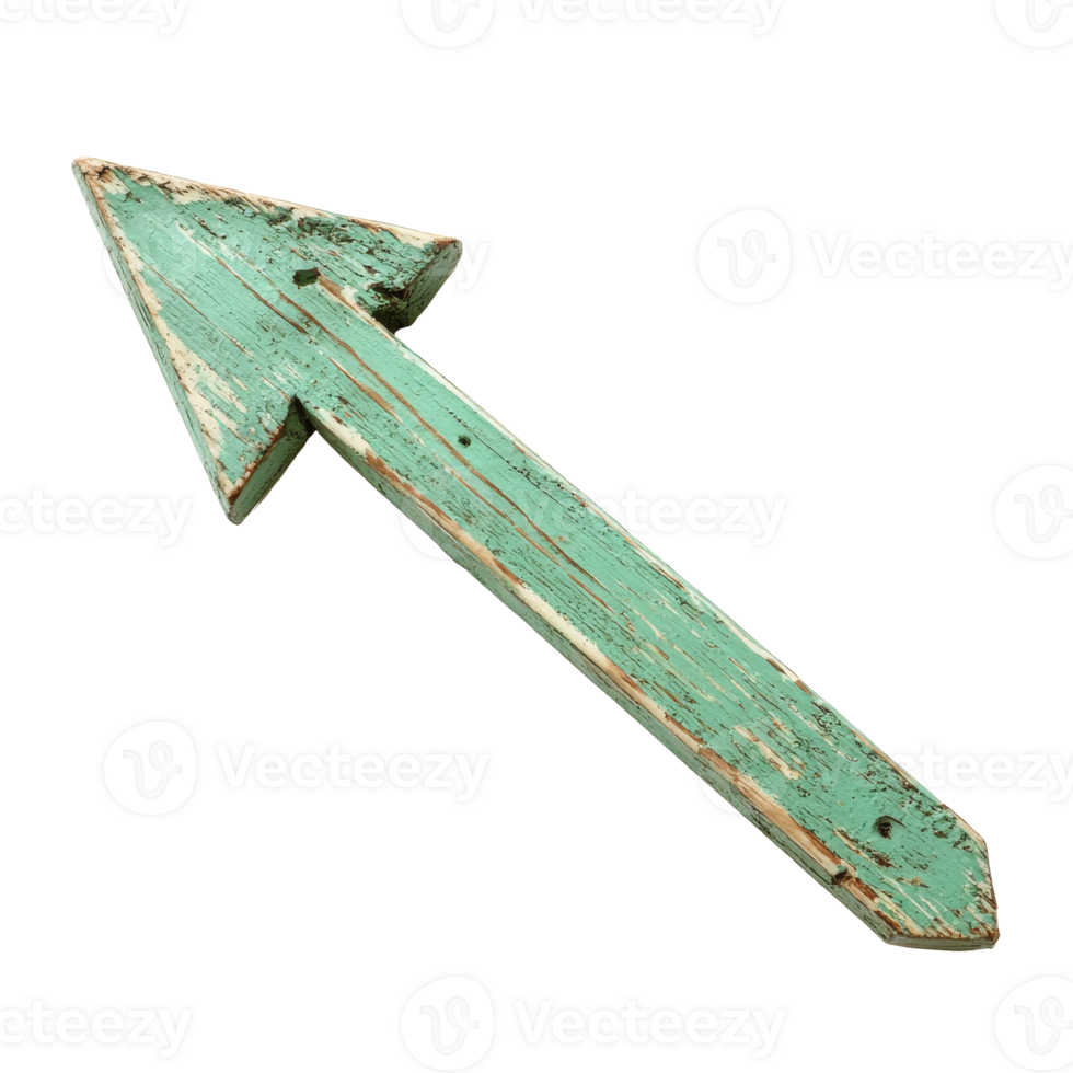 Rustic wooden arrow sign pointing upwards outdoors, cut out transparent png