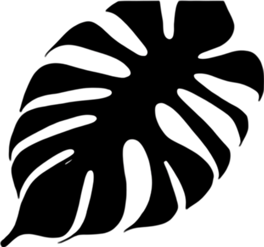 Modern Black Leaf Stencil for DIY Enthusiasts. . png