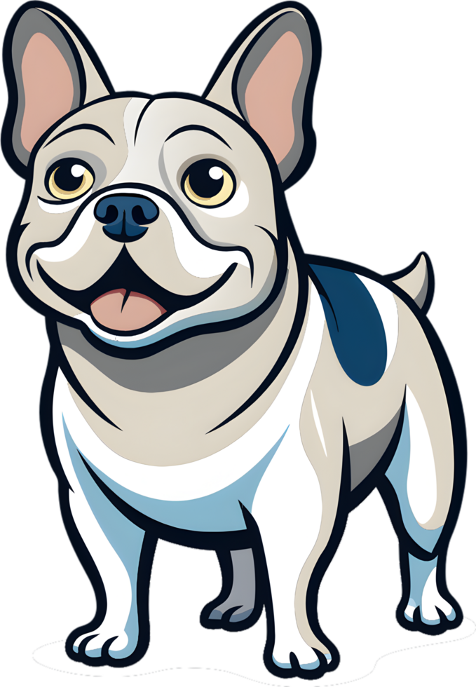 Adorable Bulldog Puppy, Cartoon Character Design. . png