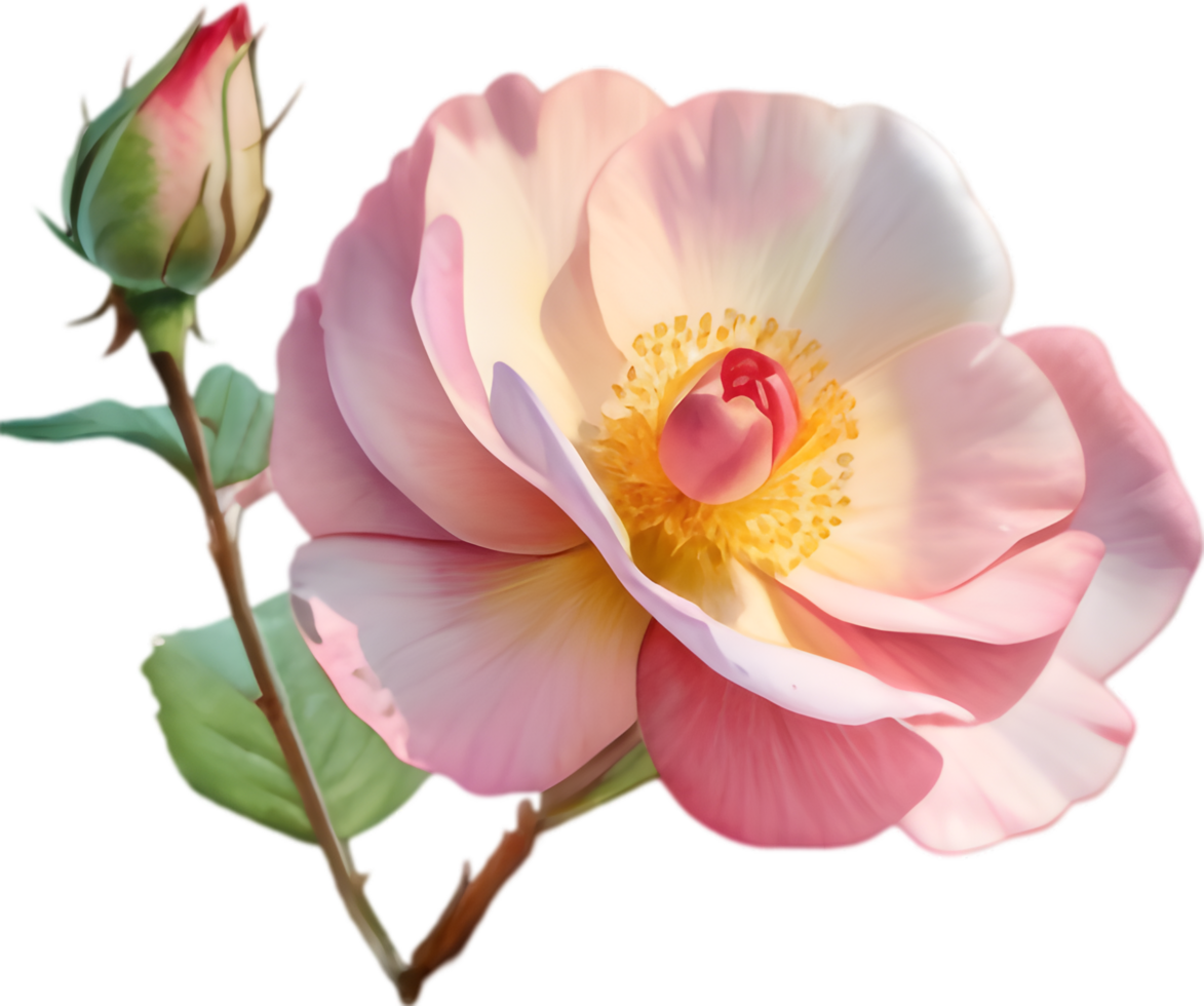 Wild Rose Flower Clipart for Art Therapy. . png