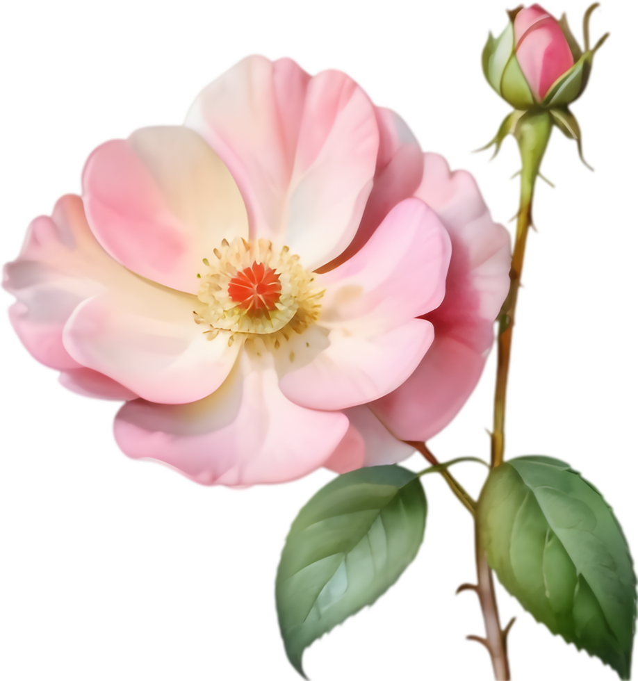 Wild Rose Flower Clipart for Photography Projects. . png