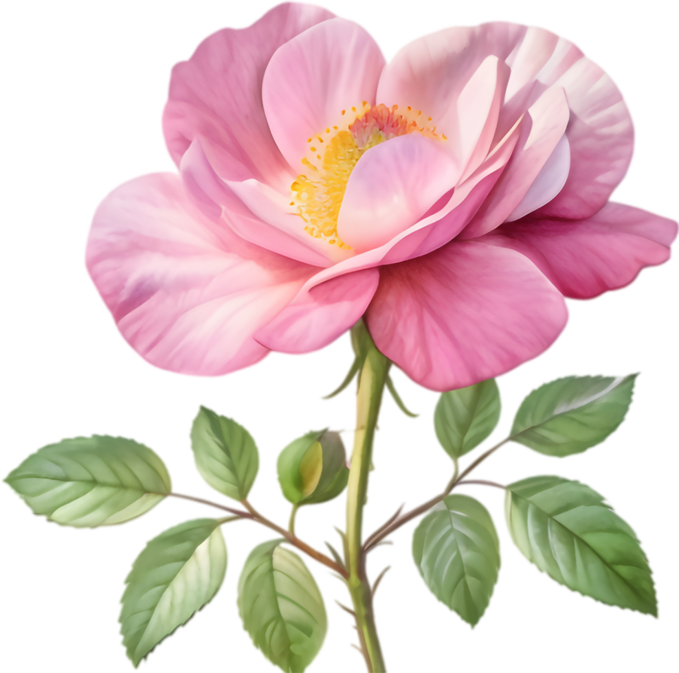 Wild Rose Flower Clipart for Fashion Design. . png
