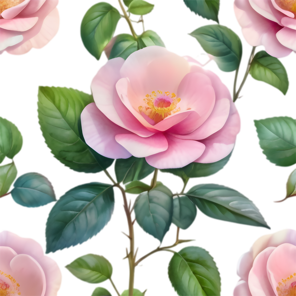Vibrant Wild Rose Illustrations for Art Prints. . png