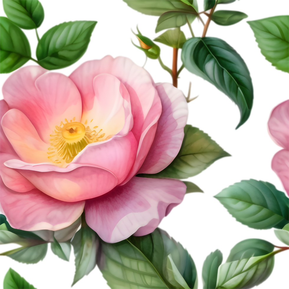 Stunning Wild Rose Flower Art for Websites. . png
