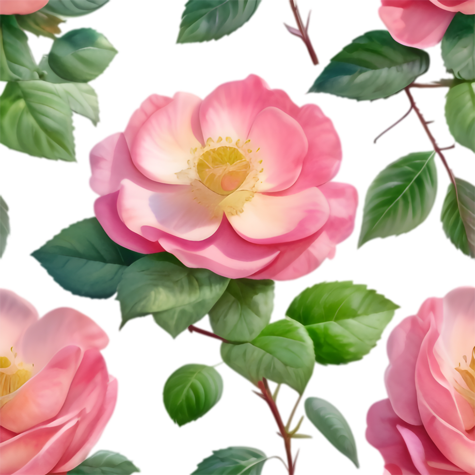 Whimsical Wild Rose Flower Art for Kids. . png