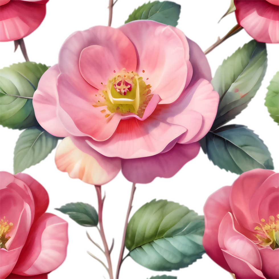 Colorful Wild Rose Clipart for Invitations. . png