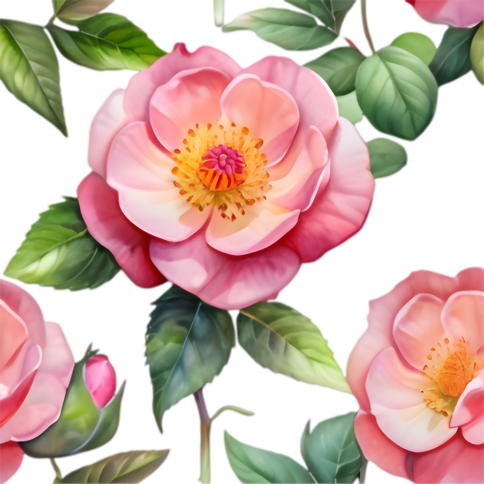 Vibrant Wild Rose Clipart for Crafts. . png