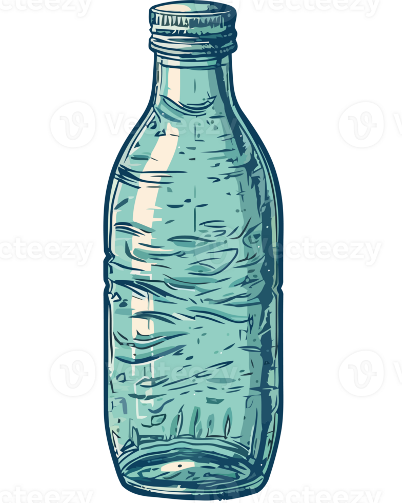 A bottle of water is shown on a black background png