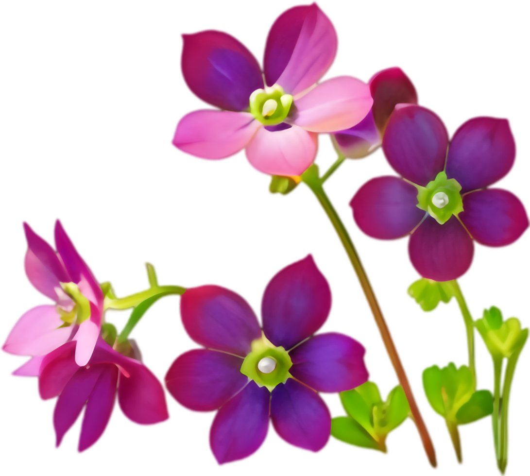 Artistic Purple Saxifrage Flower Image for Print. . png