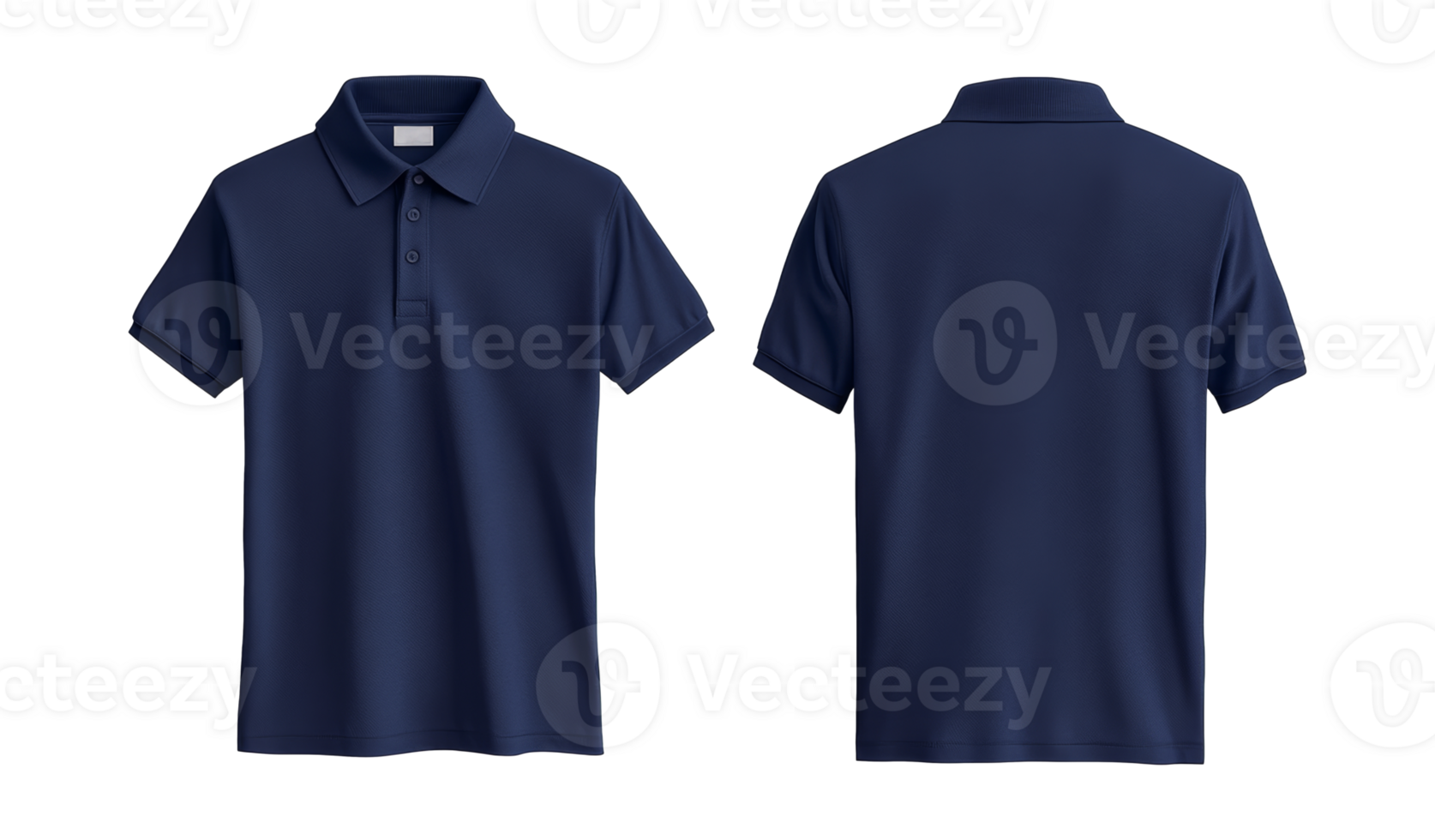 Classic navy polo shirt design for casual wear, cut out transparent png