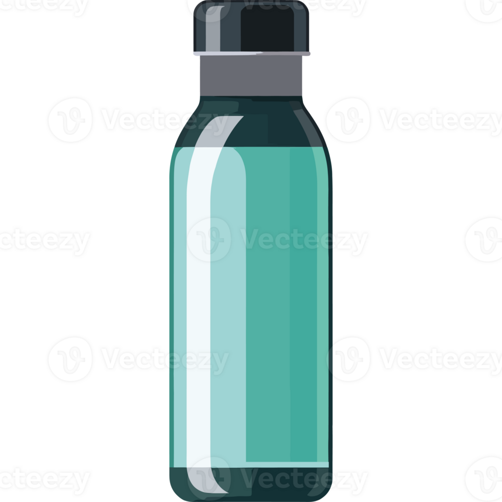 A bottle of water is shown on a black background png