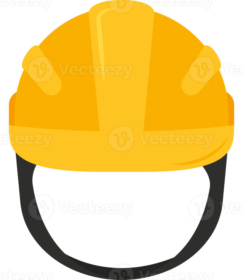 A yellow hard hat on a black background png