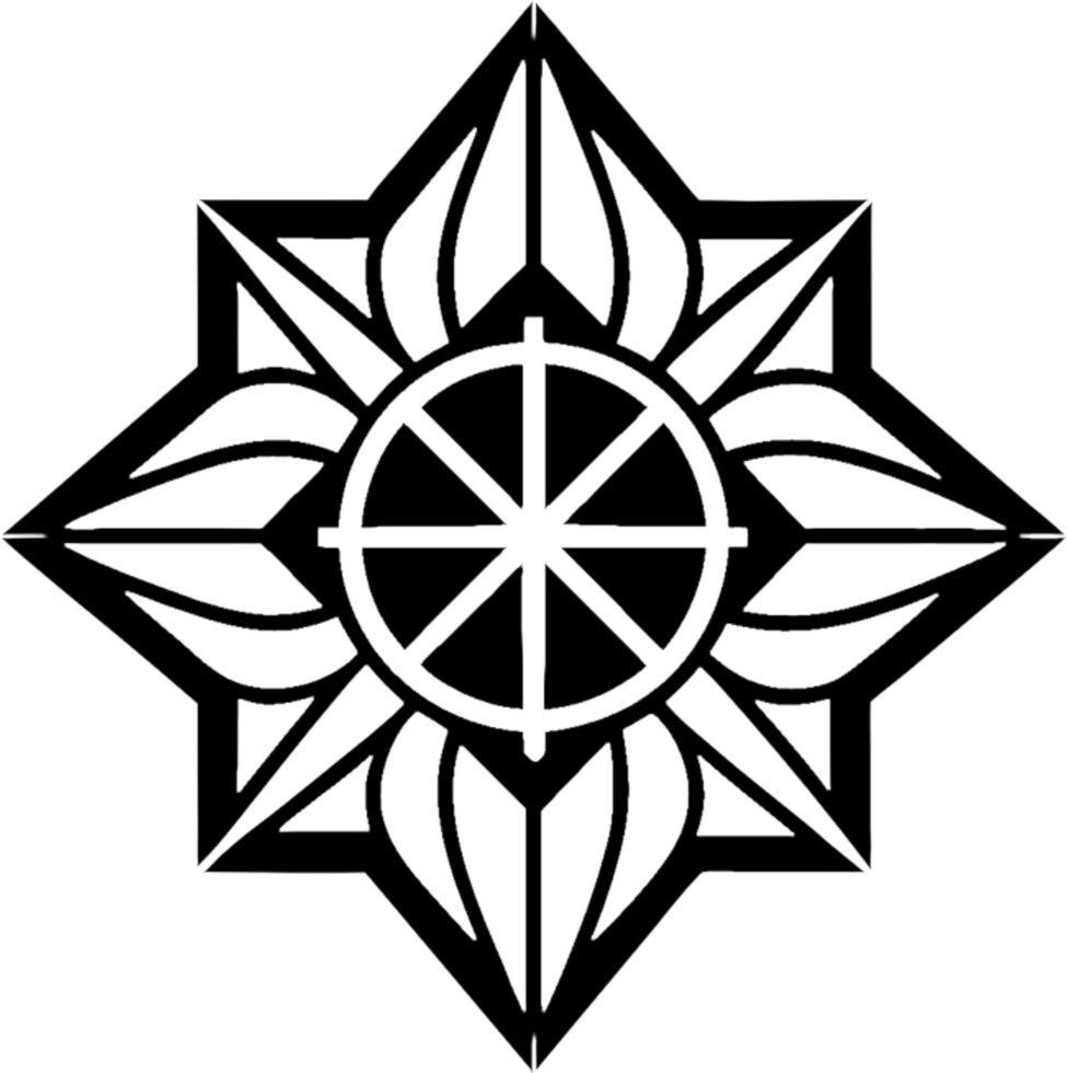 Unique Clipart of Symmetrical Geometric Mandala. . png