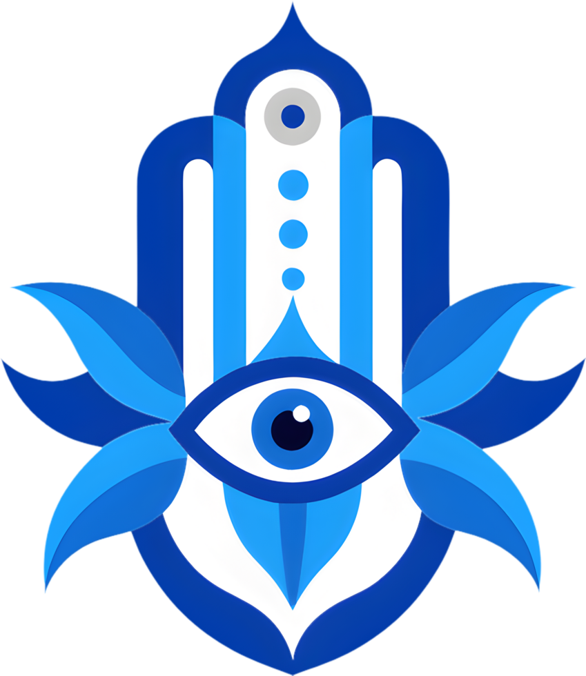 Hamsa amulet clipart, ideal for graphic design projects. . png