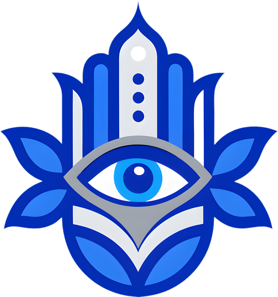 Hamsa amulet clipart, stunning symbol of faith and protection. . png