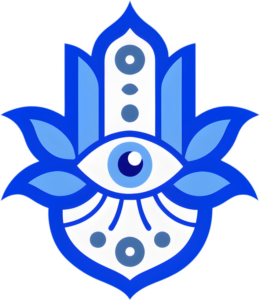 Elegant Hamsa amulet clipart, perfect for home decor. . png