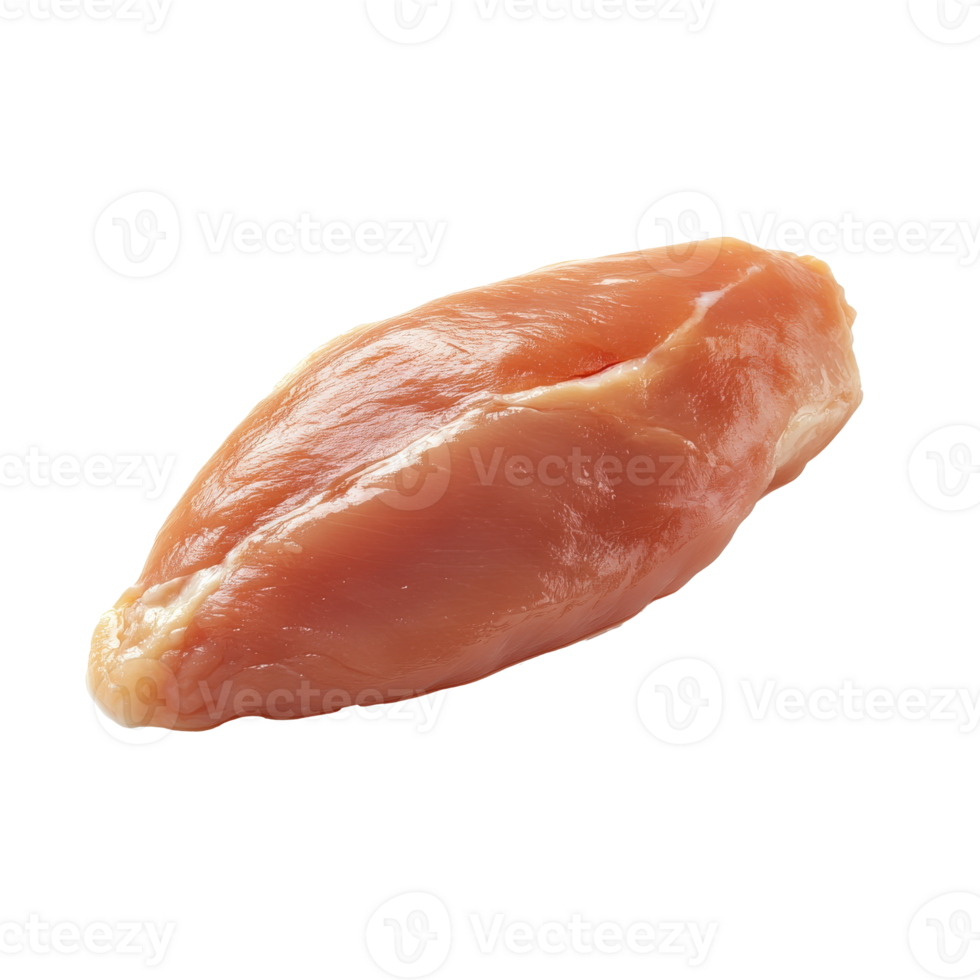 Fresh raw chicken breast on white background, transparent png