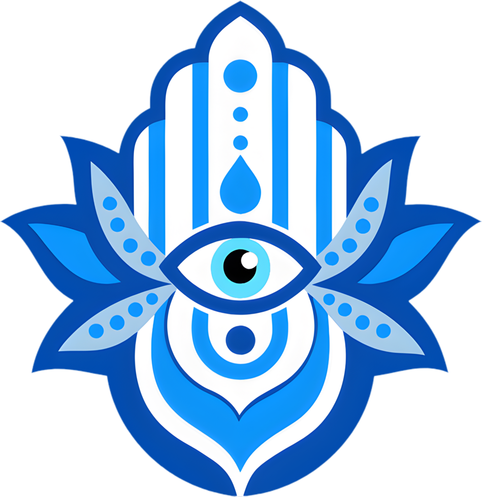 Intricate Hamsa amulet clipart, ideal for embroidery. . png
