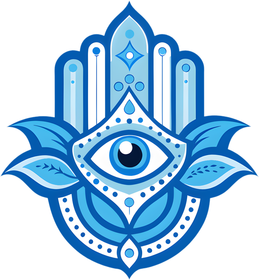 Hamsa amulet clipart, stunning hand-shaped symbol. . png