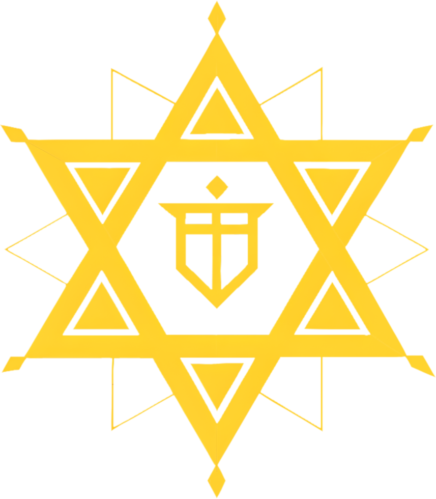 Beautiful Star of David Amulet Clipart Designs. . png