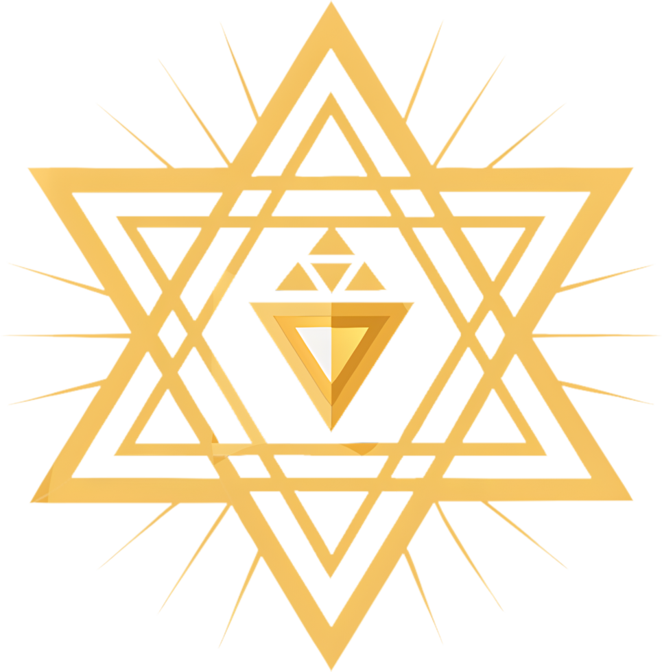 Shining Star of David Amulet Clipart. . png