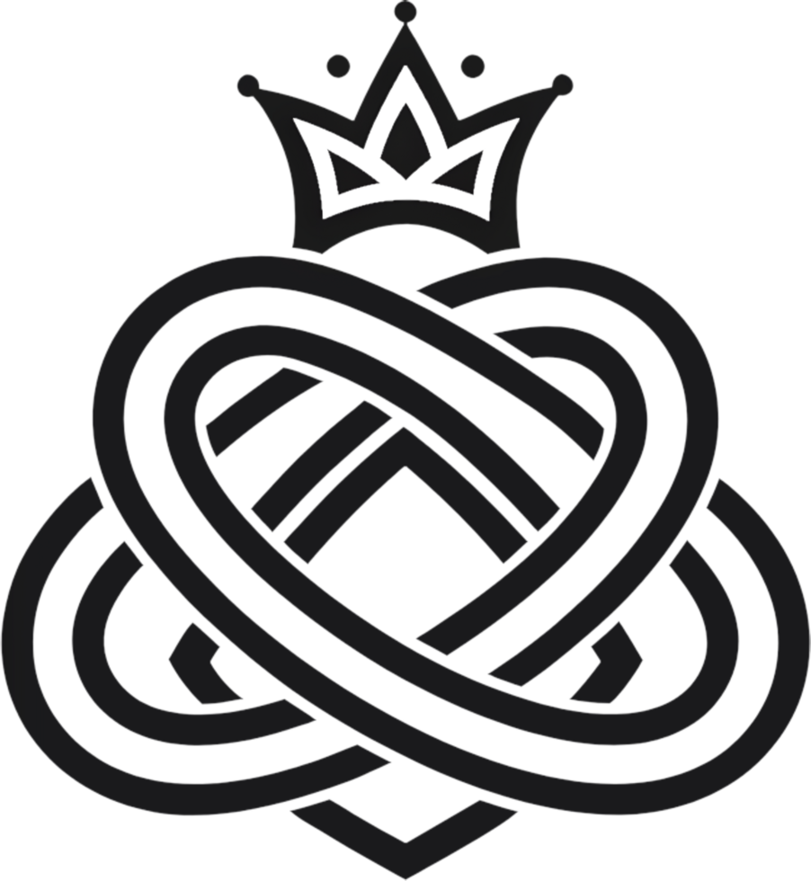 Traditional Irish Coronet Black Knotwork Stencil. . png
