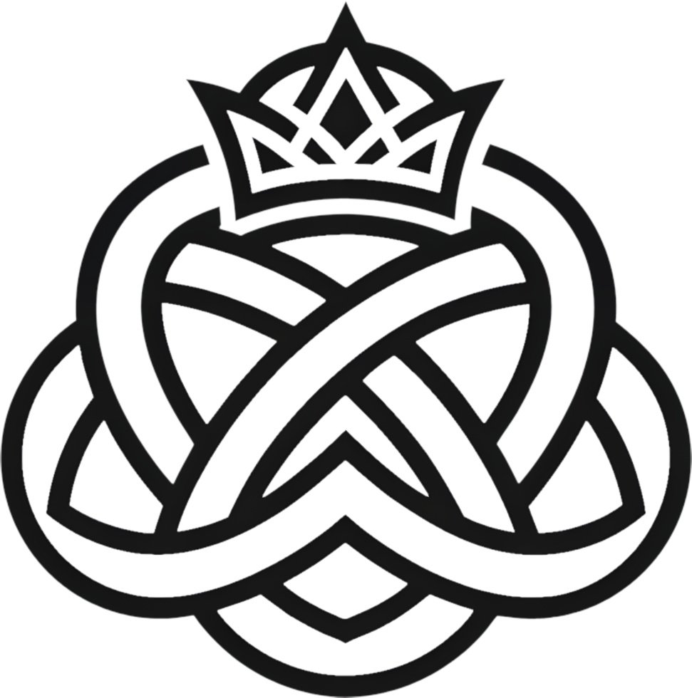 Royal Gaelic Headpiece Stencil Intricate Knotwork. . png