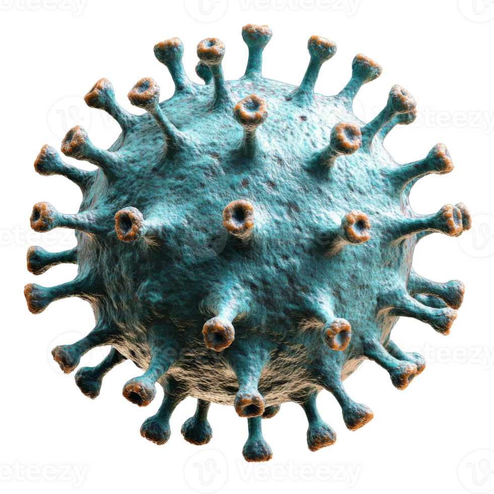 Microscopic view of virus structure isolated transparent background png
