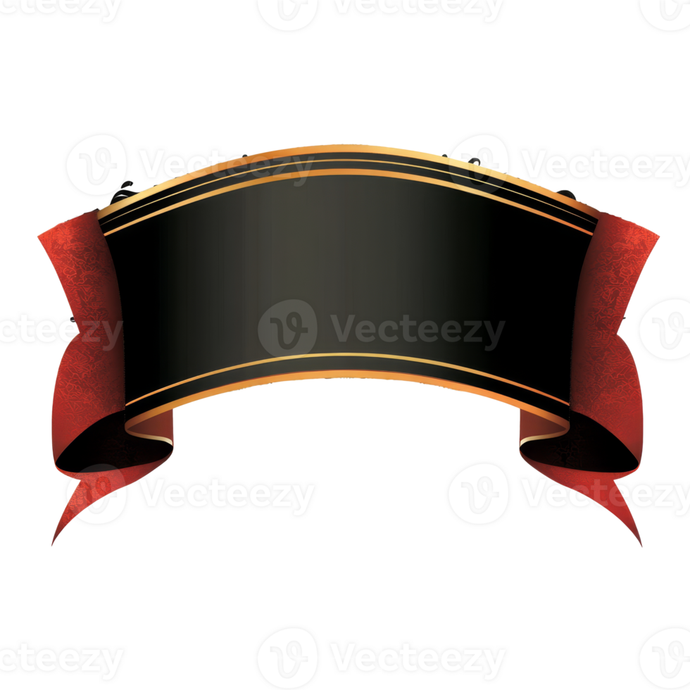 Elegant black and red ribbon for special occasions isolated transparent background png