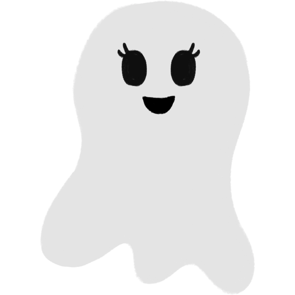 Cute Eyes Cute smiling mouth Ghost Illustration png