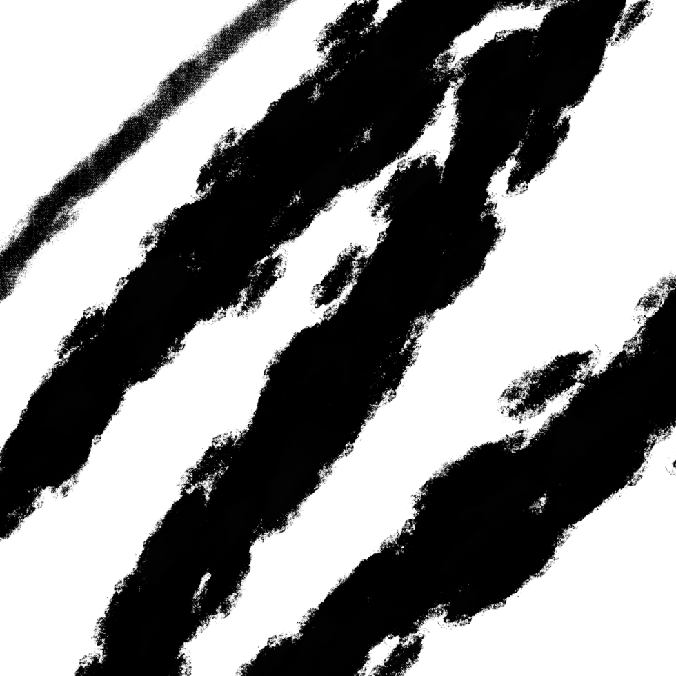 This illustration features a black brush stroke with jagged textured edges and irregular movement png