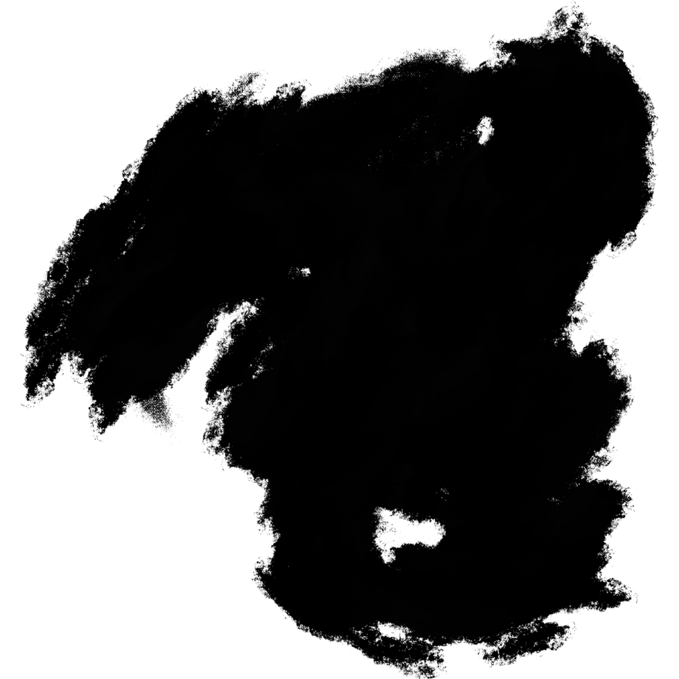 This illustration features a black brush stroke with rough gritty textures and uneven flow png