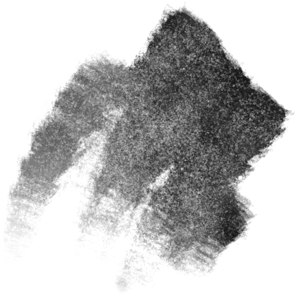 ein Grunge Stil schwarz Bürste Schlaganfall Illustration mit gezackt roh Kanten und Freiform fließen png