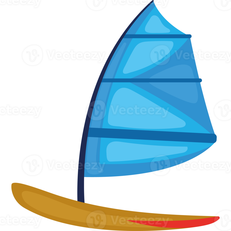 A sailboat with a blue sail on a black background png