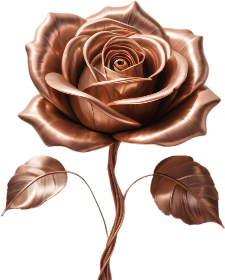 Stylish Copper Wire Rose for Business Branding. . png