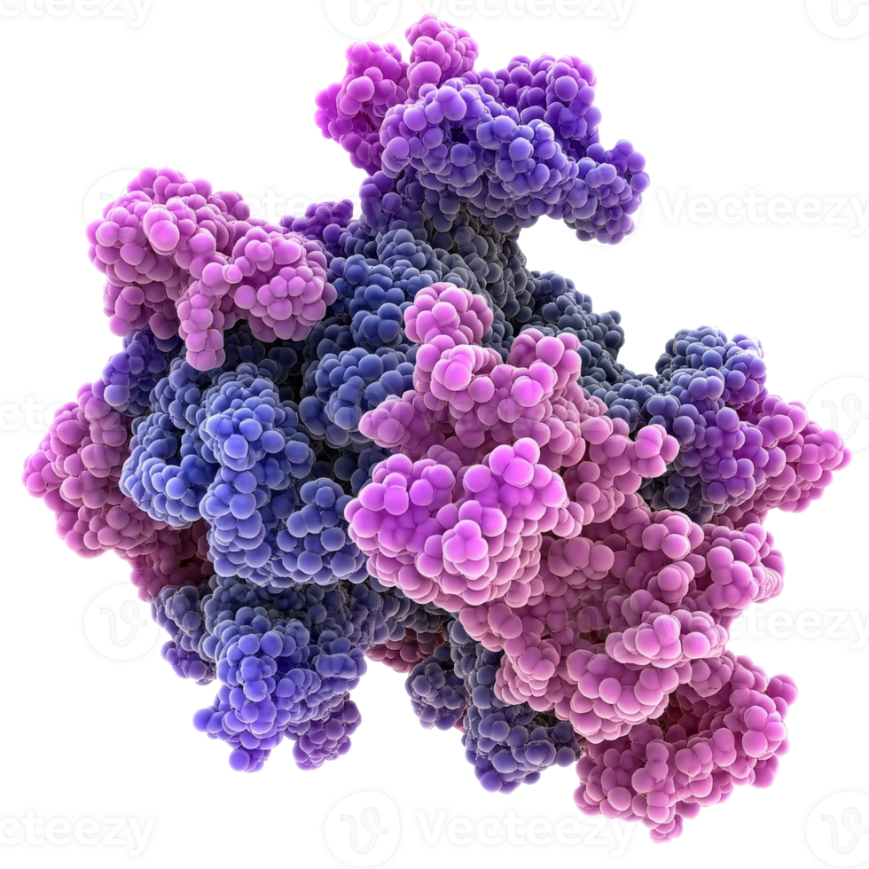 Purple and pink molecular structure isolated transparent png