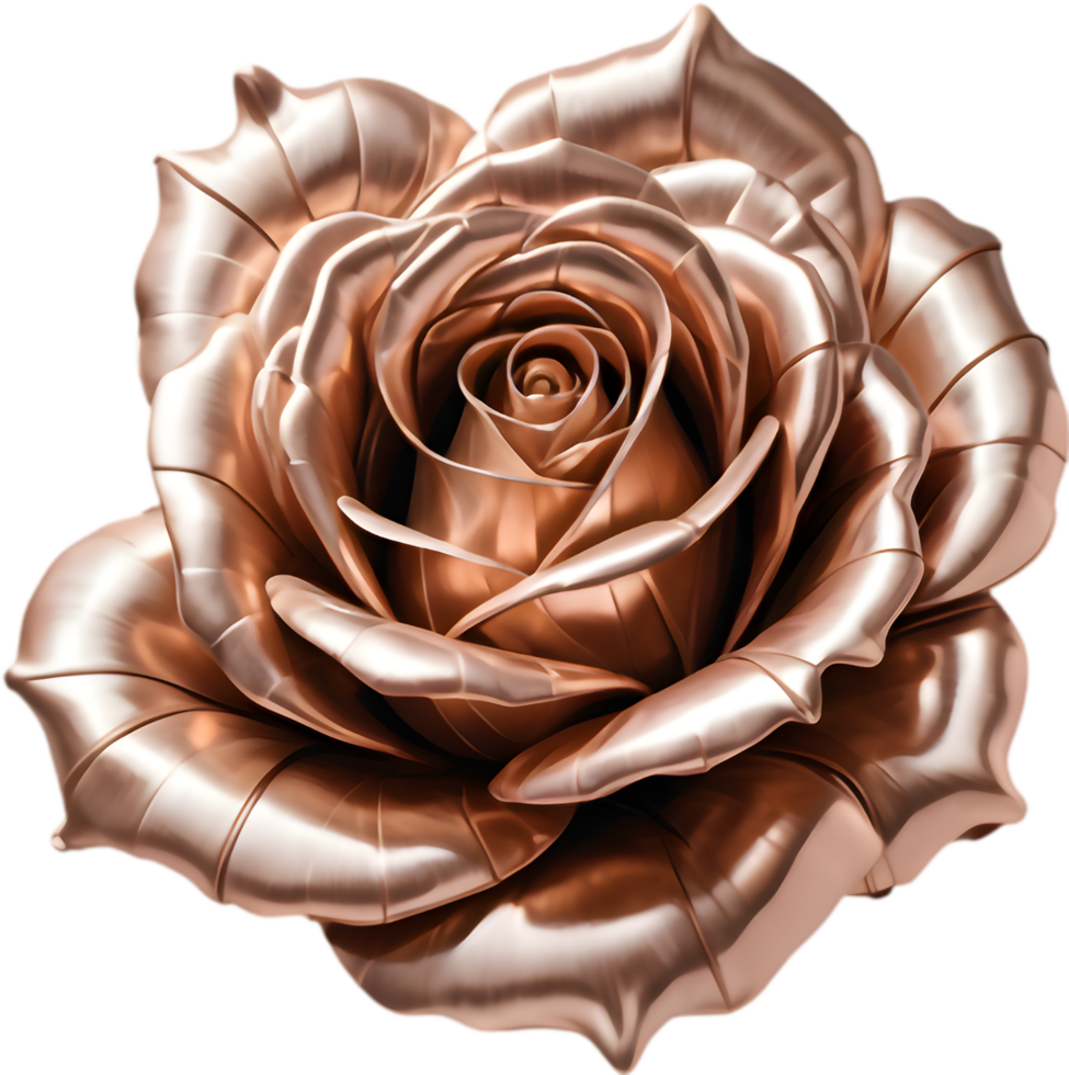Chic Twisted Copper Rose for Fashion Design. . png
